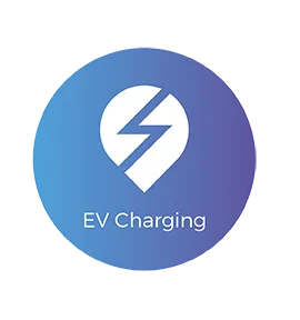 Green EV charging sign with a car and plug symbol